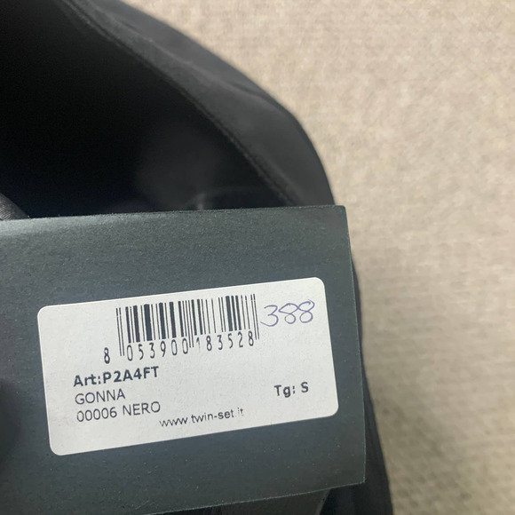 Twin Set By Simona Barbieri Womens Skirt Small Black Gonna Straight & Pencil‎ - Picture 11 of 12